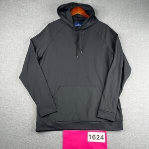 Grayson & Dunn Long Sleeve Hoodie Pullover Mens Large Black Lightweight Golf